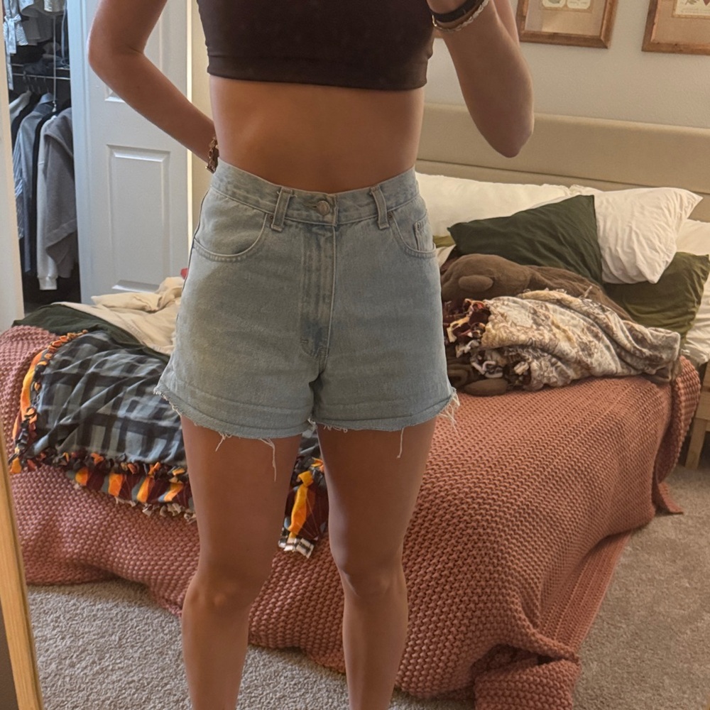 Vintage Light Blue Denim Shorts